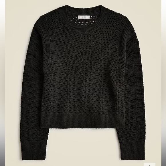 J.Crew Pointelle crewneck sweater - Picture 1 of 3